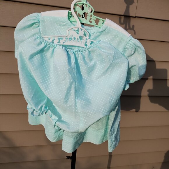 Vintage Early 90's Mint Green Easter Dress with matching bloomers Size 12 months - Picture 7 of 7